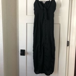 Black strappy button up dress xs